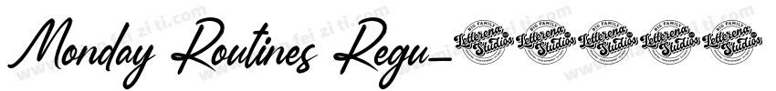 Monday Routines Regu字体转换
